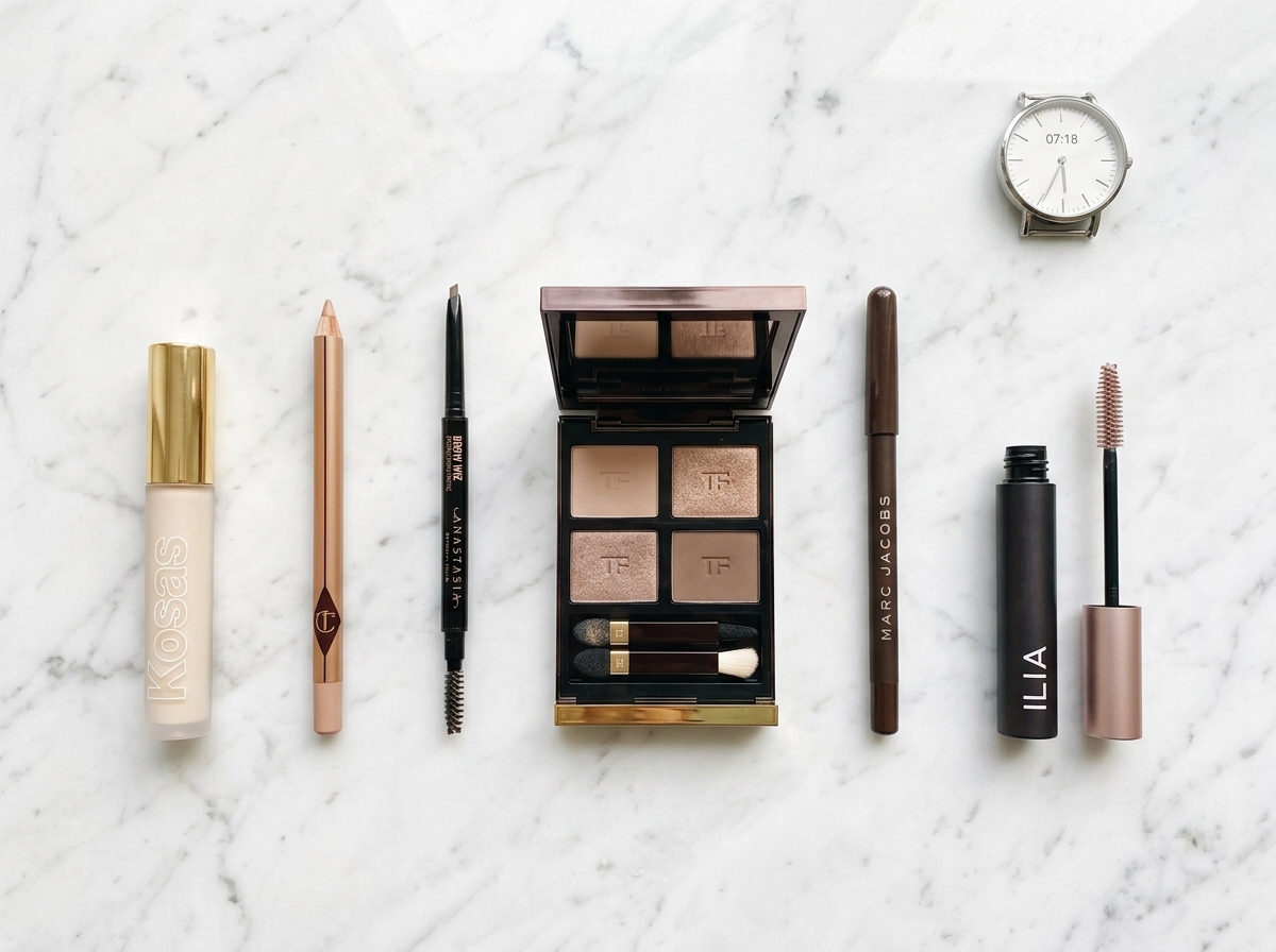five minute eye makeup capsule product selection in application order