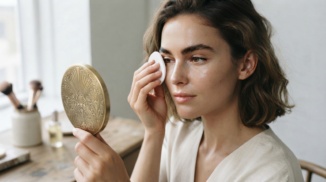 Reversible flat brow makeup styling