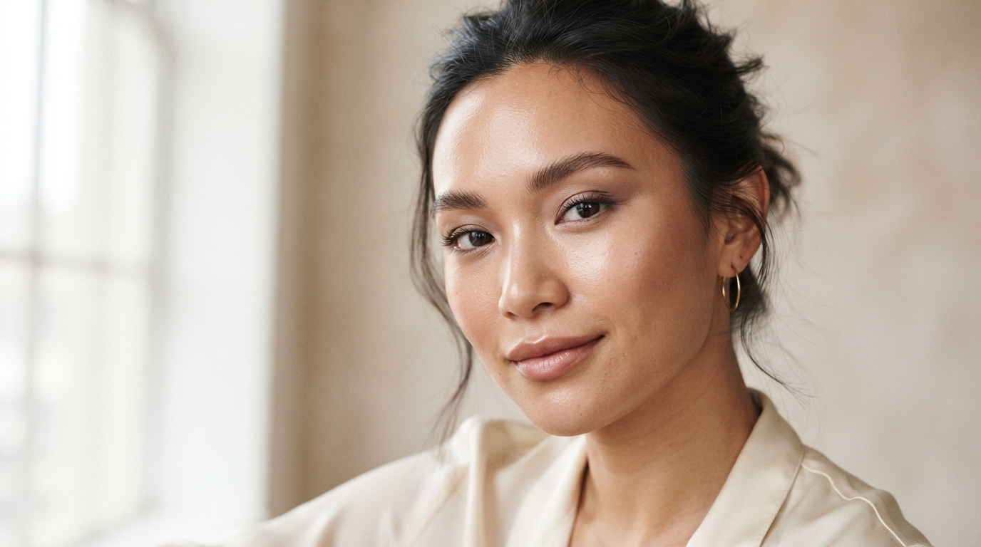 Soft flat brow with natural texture