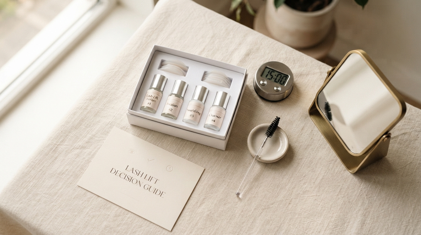 At-home lash lift kit and timer