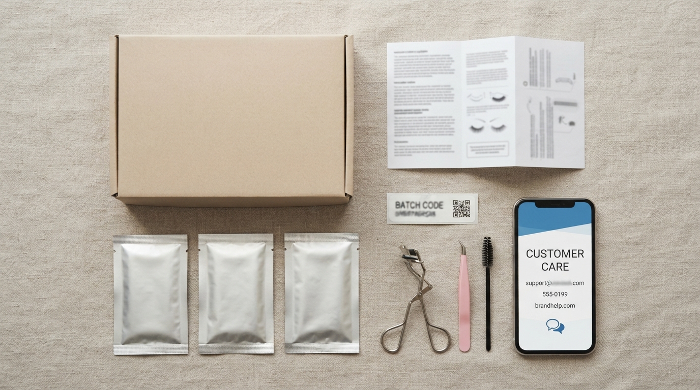 Lash lift kit packaging and instructions
